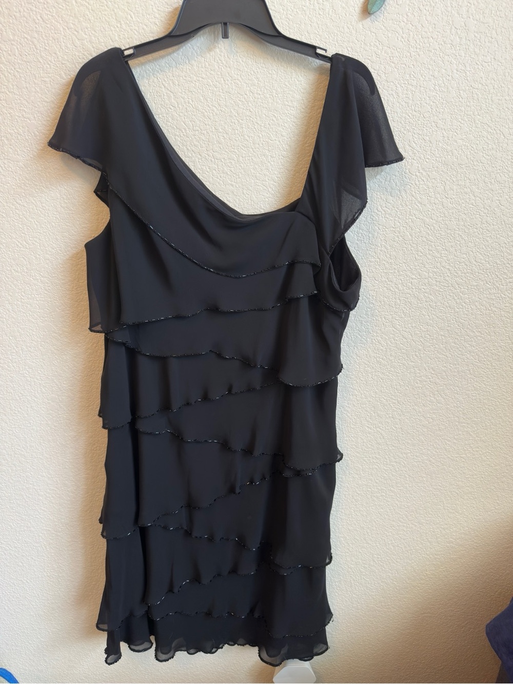 Patra Black Women's Dress with Scoop Neck